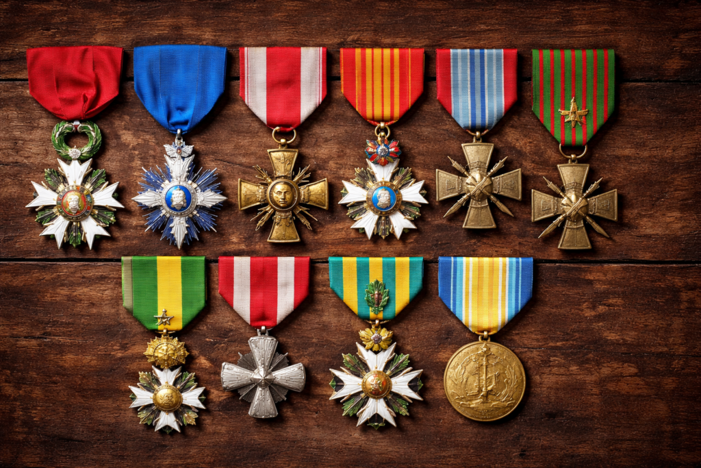 Médailles Décorations Mérite Honneur